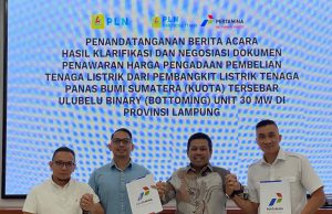 Konsorsium PGE-PLN IP Sepakati Tarif dengan PLN untuk PLTP Ulubelu Bottoming Unit