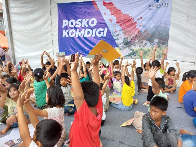 Dukungan Psikososial Kemkomdigi, Pulihkan Canda Tawa Anak-Anak Terdampak Bencana di Tapteng