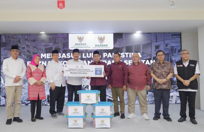 BAZNAS Kota Tangsel Salurkan Bantuan Kemanusiaan Palestina Tahap Ketujuh Rp325 juta melalui BAZNAS RI