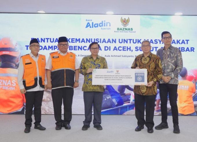 BAZNAS RI Terima Bantuan Bencana Sumatra Rp400 Juta dari Bank Aladin Syariah