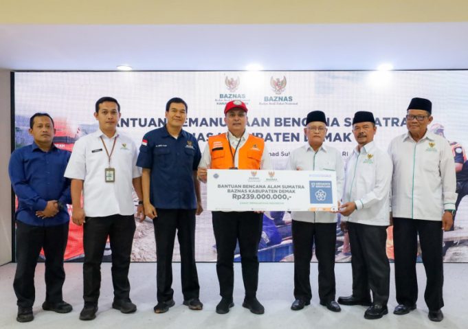 Bantu Pulihkan Sumatra, BAZNAS Demak Salurkan Sedekah Rp342 Juta melalui BAZNAS RI