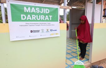 Pengungsi Tanah Merah Hutanabolon Sambut Masjid Bantuan BAZNAS Jelang Ramadan
