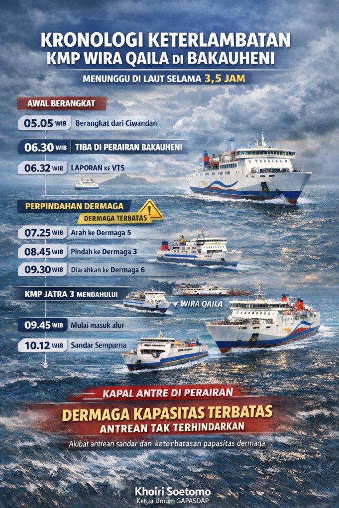 GAPASDAP : Keterlambatan KMP Wira Qaila Akibat Keterbatasan Dermaga