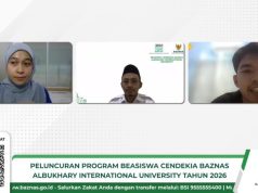 BAZNAS RI Resmi Buka Beasiswa Cendekia Al-Bukhari International University 2026