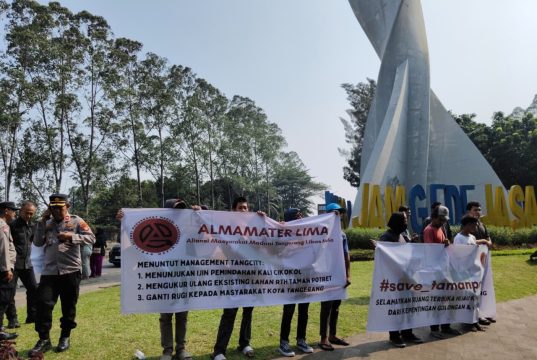 Almamater Lima Soroti Dugaan Penyusutan Lahan Taman Potret