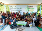 HUT ke 8, Adapundi Tanam 888 Pohon Mangrove, Berikan Perlengkapan Dapur dan Donasikan Satu Perahu di Muara Gembong, Bekasi