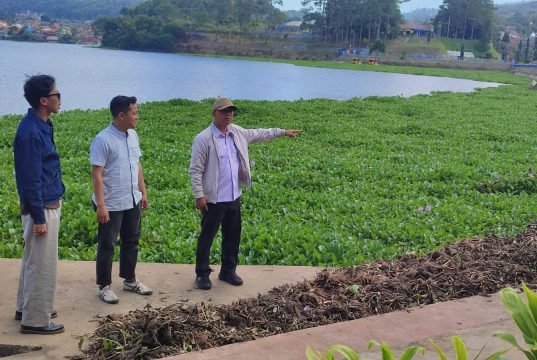Camat Deny Libatkan Unpad Untuk Tangani Eceng Gondok Waduk Darma