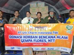 Unicharm Bantu Pengungsi Gempa Flores, Salurkan Produk Sanitasi Esensial